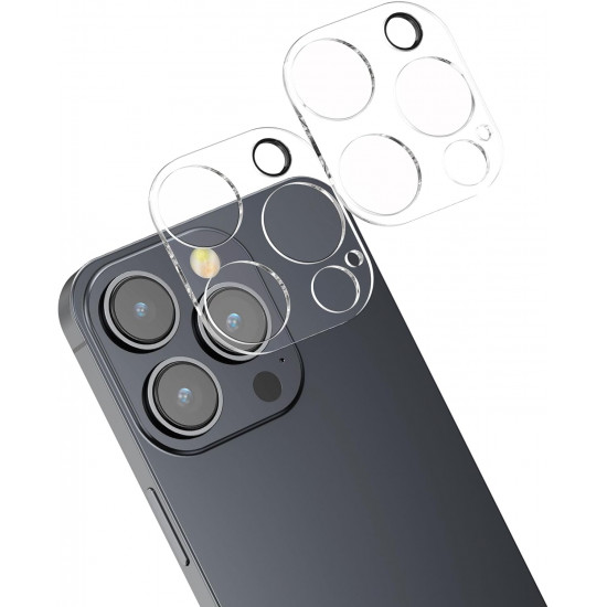 KW iPhone 15 Pro Max Real Glass Αντιχαρακτικό Γυαλί για την Κάμερα - 2 Τεμάχια - Διάφανα - 62006.1