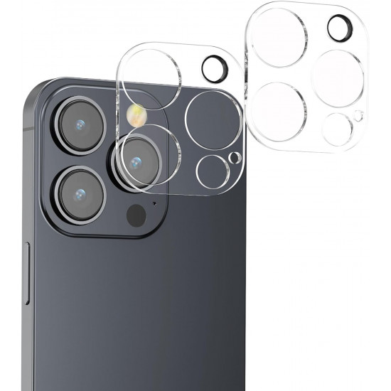 KW iPhone 15 Pro Real Glass Αντιχαρακτικό Γυαλί για την Κάμερα - 2 Τεμάχια - Διάφανα - 62004.1