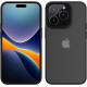 KW iPhone 15 Pro Max Shockproof Σκληρή Θήκη με Πλαίσιο Σιλικόνης - Black / Matte Ημιδιάφανη - 61964.01