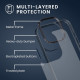 KW iPhone 15 Pro Shockproof Σκληρή Θήκη με Πλαίσιο Σιλικόνης - Dark Blue / Matte Ημιδιάφανη - 61963.17