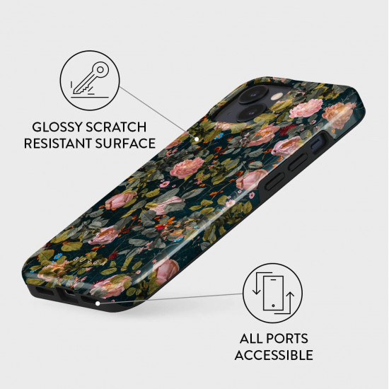 Burga iPhone 15 Plus Fashion Tough MagSafe Σκληρή Θήκη με MagSafe - Bloomy Garden