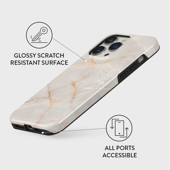 Burga iPhone 15 Pro Max Fashion Tough MagSafe Σκληρή Θήκη με MagSafe - Vanilla Sand
