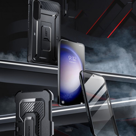 Supcase Samsung Galaxy S23 FE Unicorn Beetle Pro Σκληρή Θήκη με Προστασία Οθόνης και Stand - Black