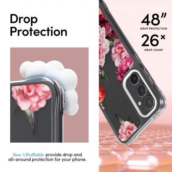 Spigen Cyrill Samsung Galaxy S23 FE Cecile Σκληρή Θήκη με Πλαίσιο Σιλικόνης - Rose Floral