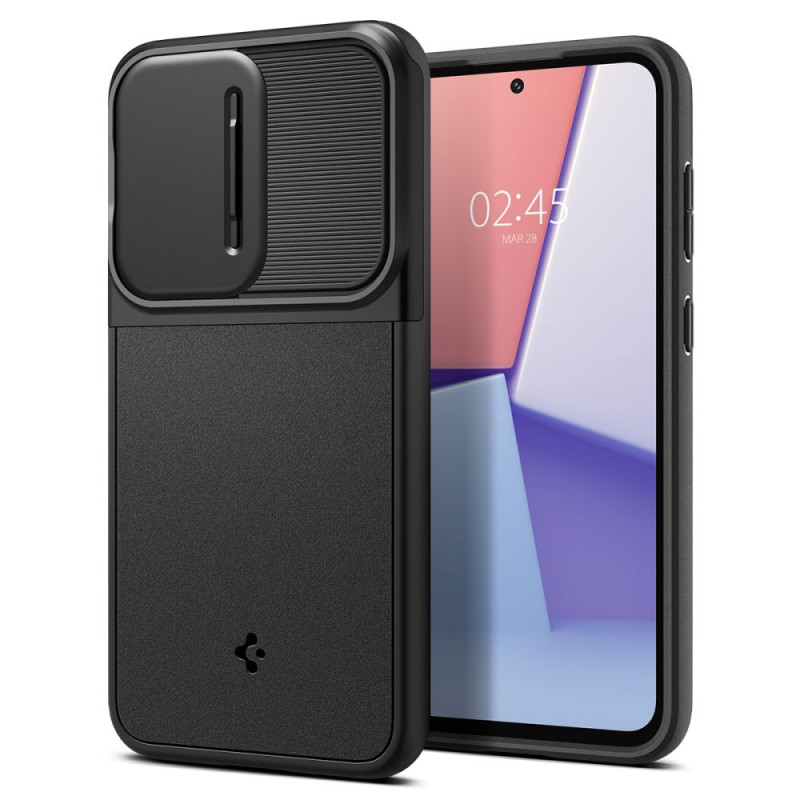 Spigen Samsung Galaxy S23 FE Optik Armor Θήκη Σιλικόνης με Κάλυμμα για την Κάμερα - Black