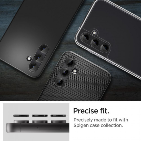 Spigen Samsung Galaxy S23 FE Optik.TR EZ Fit Αντιχαρακτικό Γυαλί για την Κάμερα - 2 Τεμάχια - Black
