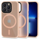 Tech-Protect iPhone 14 Pro MagMat Σκληρή Θήκη με Πλαίσιο Σιλικόνης και MagSafe - Matte Pink / Ημιδιάφανη