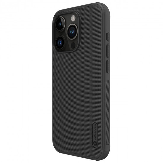 Nillkin iPhone 15 Pro Super Frosted Shield Pro Σκληρή Θήκη με Πλαίσιο Σιλικόνης - Black