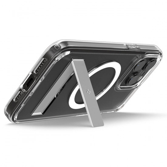Spigen iPhone 15 Pro Ultra Hybrid S MagSafe Σκληρή Θήκη με Πλαίσιο Σιλικόνης και Stand - Crystal Clear
