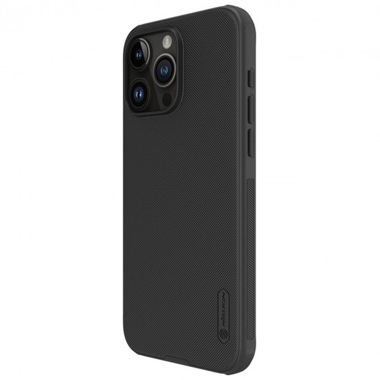 Nillkin iPhone 15 Pro Max Super Frosted Shield Pro Σκληρή Θήκη με Πλαίσιο Σιλικόνης - Black