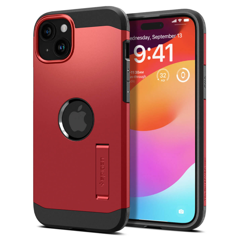 Spigen iPhone 15 Tough Armor Mag Σκληρή Θήκη με MagSafe - Red