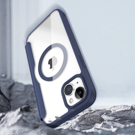 Dux Ducis iPhone 15 Skin X Pro Magnetic Flip Case Θήκη Βιβλίο με MagSafe - Blue