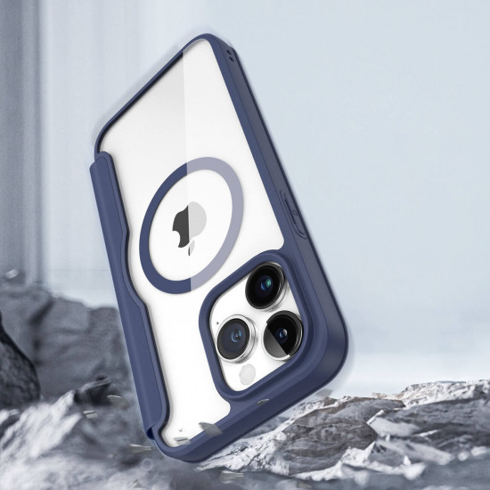 Dux Ducis iPhone 15 Pro Skin X Pro Magnetic Flip Case Θήκη Βιβλίο με MagSafe - Blue