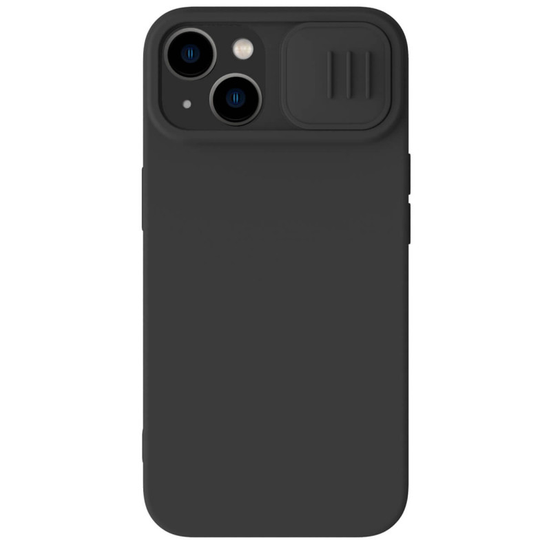 Nillkin iPhone 15 Plus CamShield Silky Θήκη Σιλικόνης με Κάλυμμα για την Κάμερα - Black