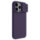 Nillkin iPhone 15 Pro Max CamShield Silky Θήκη Σιλικόνης με Κάλυμμα για την Κάμερα - Dark Purple