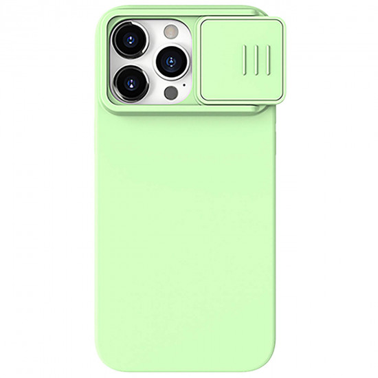 Nillkin iPhone 15 Pro Max CamShield Silky Θήκη Σιλικόνης με Κάλυμμα για την Κάμερα - Mint
