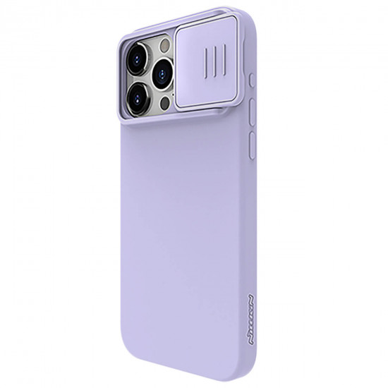 Nillkin iPhone 15 Pro Max CamShield Silky Θήκη Σιλικόνης με Κάλυμμα για την Κάμερα - Purple