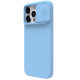 Nillkin iPhone 15 Pro Max CamShield Silky Θήκη Σιλικόνης με Κάλυμμα για την Κάμερα - Blue