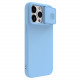 Nillkin iPhone 15 Pro Max CamShield Silky Θήκη Σιλικόνης με Κάλυμμα για την Κάμερα - Blue