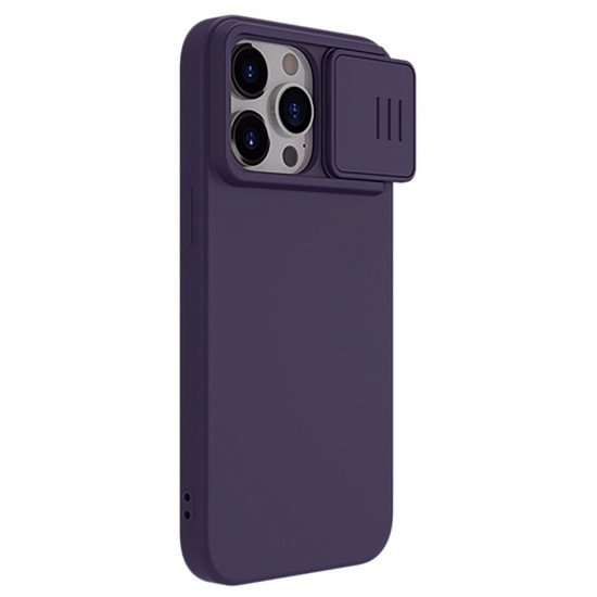 Nillkin iPhone 15 Pro CamShield Silky Θήκη Σιλικόνης με Κάλυμμα για την Κάμερα - Dark Purple