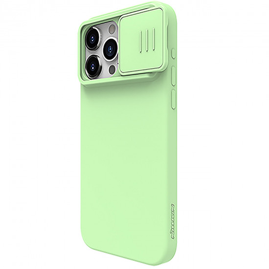 Nillkin iPhone 15 Pro CamShield Silky Θήκη Σιλικόνης με Κάλυμμα για την Κάμερα - Mint