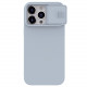 Nillkin iPhone 15 Pro CamShield Silky Θήκη Σιλικόνης με Κάλυμμα για την Κάμερα - Grey