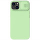 Nillkin iPhone 15 CamShield Silky Θήκη Σιλικόνης με Κάλυμμα για την Κάμερα - Mint