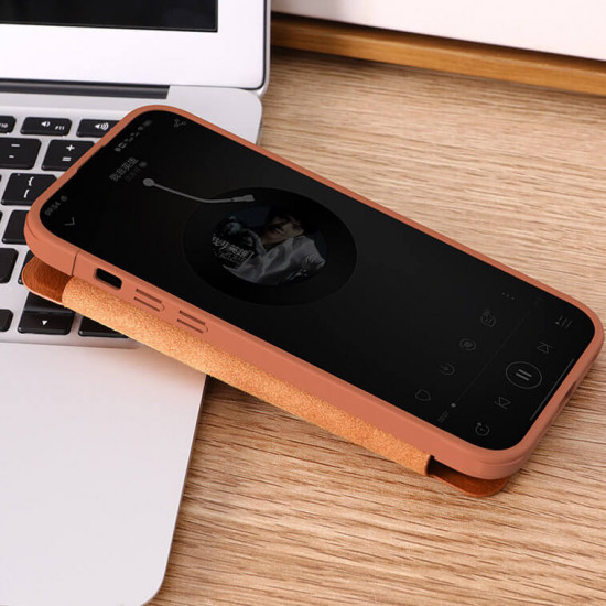 Nillkin iPhone 15 Pro Max Qin Pro Leather Θήκη Βιβλίο με Κάλυμμα για την Κάμερα - Brown