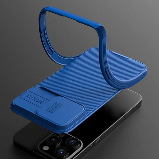 Nillkin iPhone 15 Pro CamShield Pro Magnetic Σκληρή Θήκη με Κάλυμμα για την Κάμερα και MagSafe - Blue