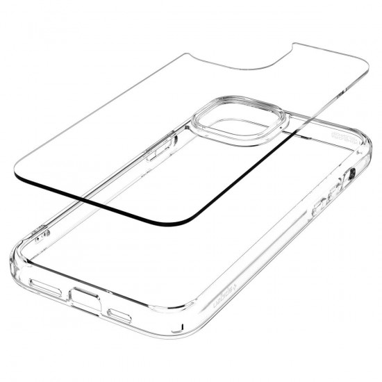 Spigen iPhone 15 Crystal Hybrid Σκληρή Θήκη με Πλαίσιο Σιλικόνης - Crystal Clear