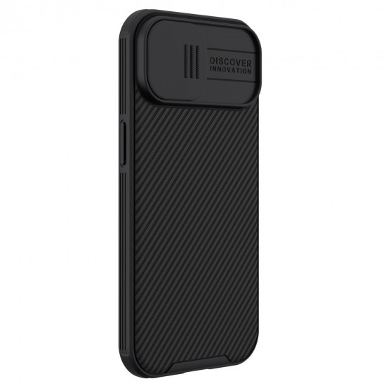 Nillkin iPhone 15 CamShield Pro Magnetic Σκληρή Θήκη με Κάλυμμα για την Κάμερα και MagSafe - Black