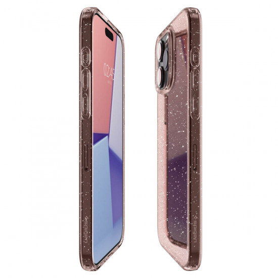 Spigen iPhone 15 Pro Liquid Crystal Θήκη Σιλικόνης - Glitter Rose