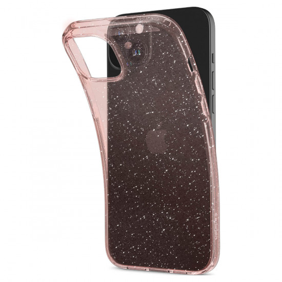 Spigen iPhone 15 Plus Liquid Crystal Θήκη Σιλικόνης - Glitter Rose