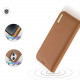 Dux Ducis iPhone 15 Plus Hivo Θήκη Πορτοφόλι Stand από Γνήσιο Δέρμα - Brown