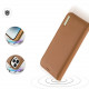 Dux Ducis iPhone 15 Pro Max Hivo Θήκη Πορτοφόλι Stand από Γνήσιο Δέρμα - Brown