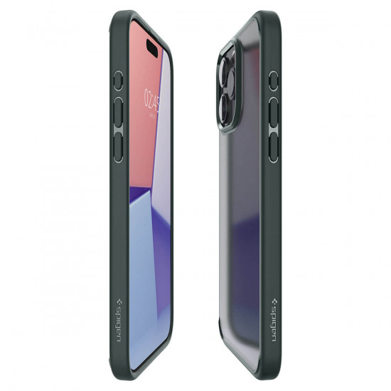 Spigen iPhone 15 Pro Max Ultra Hybrid Σκληρή Θήκη με Πλαίσιο Σιλικόνης - Frost Green