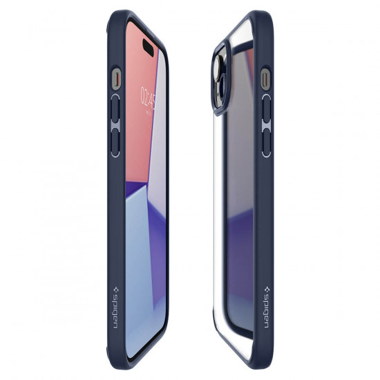Spigen iPhone 15 Plus - Ultra Hybrid Σκληρή Θήκη με Πλαίσιο Σιλικόνης - Navy Blue