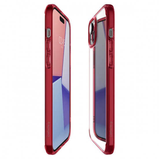 Spigen iPhone 15 Ultra Hybrid Σκληρή Θήκη με Πλαίσιο Σιλικόνης - Red Crystal