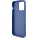 Guess iPhone 15 Pro Max - Crossbody 4G Metal Logo Θήκη με Επένδυση Συνθετικού Δέρματος και Λουράκι - Blue - GUHCP15XP4TDSCPB
