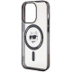 Karl Lagerfeld iPhone 15 Pro Max - IML Choupette's Head Magsafe Σκληρή Θήκη με Πλαίσιο Σιλικόνης και MagSafe - Διάφανη / Black - KLHMP15XHCHNOTK