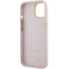 Guess iPhone 15 Silicone Script Metal Logo and Frame Σκληρή Θήκη με Πλαίσιο Σιλικόνης - Pink - GUHCP15SSMBSLP