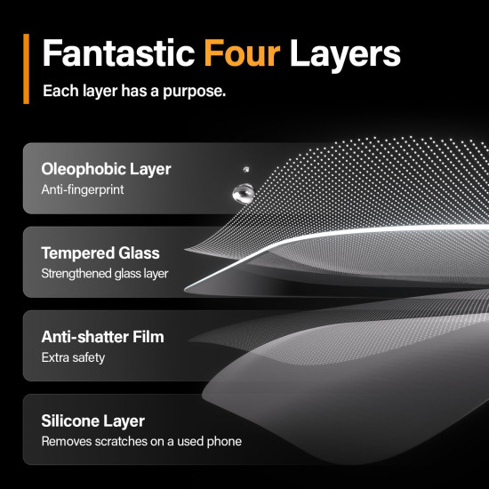 PanzerGlass iPhone 15 Pro Ultra-Wide Fit Easy Aligner Full Screen Αντιχαρακτικό Γυαλί Οθόνης - Black