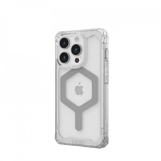 UAG iPhone 15 Pro Plyo Series Θήκη Υψηλής Προστασίας με MagSafe - Ice / Silver - Διάφανη