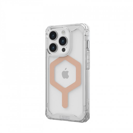 UAG iPhone 15 Pro Plyo Series Θήκη Υψηλής Προστασίας με MagSafe - Ice / Rose Gold - Διάφανη