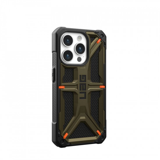 UAG iPhone 15 Pro Monarch Kevlar Series Σκληρή Θήκη - Kevlar Element Green
