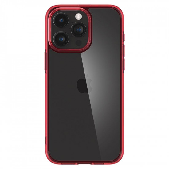 Spigen iPhone 15 Pro Ultra Hybrid Σκληρή Θήκη με Πλαίσιο Σιλικόνης - Deep Red
