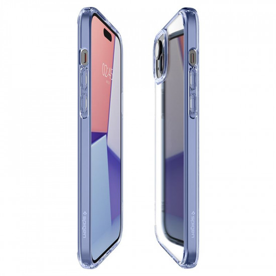 Spigen iPhone 15 Plus Ultra Hybrid Σκληρή Θήκη με Πλαίσιο Σιλικόνης - Sky Crystal