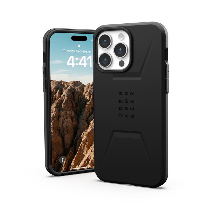 UAG iPhone 15 Pro Max Civilian MagSafe Σκληρή Θήκη με MagSafe - Black UAG iPhone 15 Pro Max Civilian MagSafe Σκληρή Θήκη με MagSafe - Black