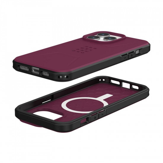 UAG iPhone 15 Pro Max Civilian MagSafe Σκληρή Θήκη με MagSafe - Bordeaux