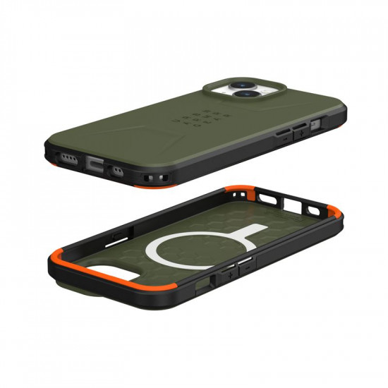 UAG iPhone 15 Civilian MagSafe Σκληρή Θήκη με MagSafe - Olive Drab